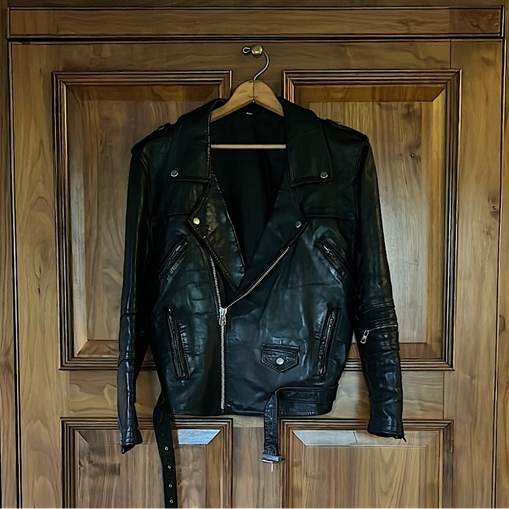 Vintage Leather Biker Jacket
